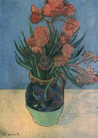 Still Life Vase with Oleanders by Vincent van Gogh — hand-painted botanical oil painting reproduction on canvas
