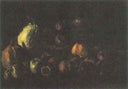 Still life with a basket of apples and two pumpkins by Vincent van Gogh — hand-painted still oil painting reproduction on canvas