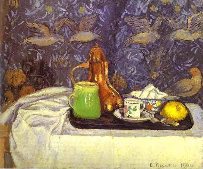 Still Life with a Coffee Pot - Camille Pissarro