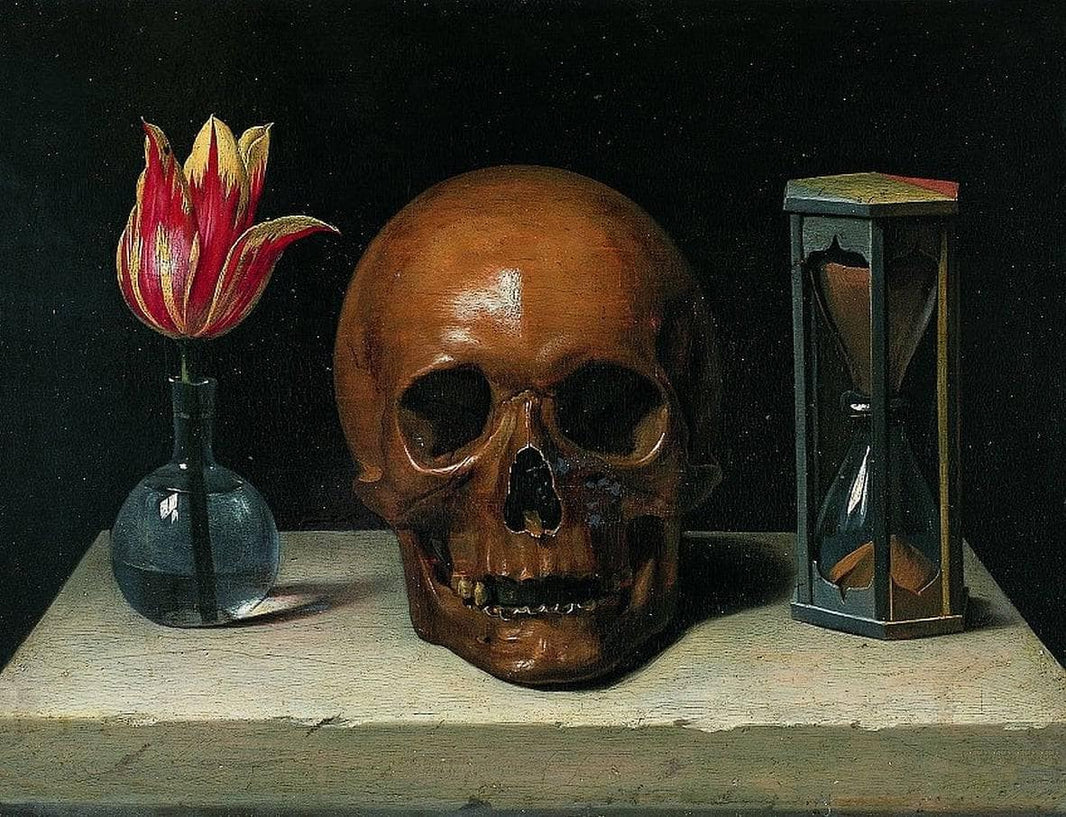 Still-Life with a Skull by Philippe de Champaigne — hand-painted still oil painting reproduction on canvas