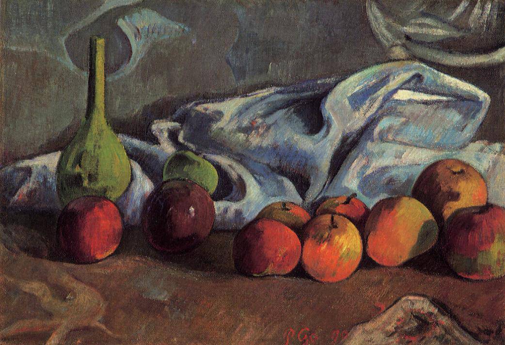 Still life with apples and green vase - Paul Gauguin