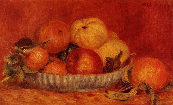 Still Life with Apples and Oranges by Pierre-Auguste Renoir — hand-painted botanical oil painting reproduction on canvas