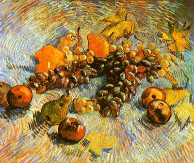 Still Life with Apples, Pears, Lemons and Grapes in master bedroom
