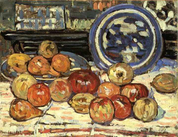 Still Life with Apples by Maurice Prendergast — hand-painted photography oil painting reproduction on canvas