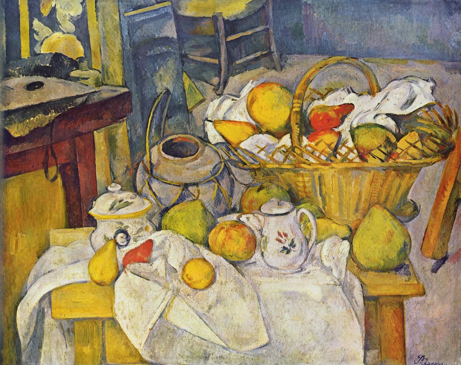 Still life with basket (Kitchen table)