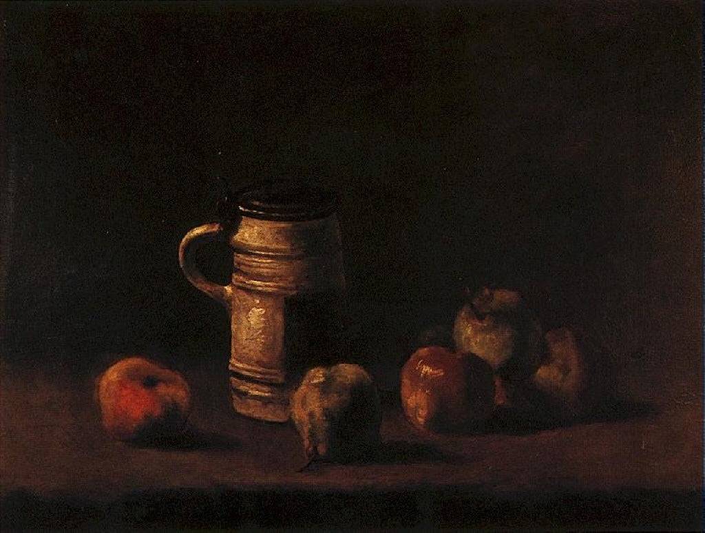 Still Life with Beer Mug and Fruit - Vincent van Gogh