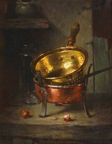 Still Life with Brass - Maurice Louis Monnot