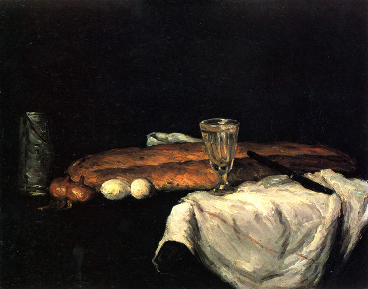 Still Life with Bread and Eggs - Paul Cezanne