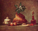 Still Life with Brioche by Jean-Baptiste-Simeon Chardin — hand-painted photography oil painting reproduction on canvas