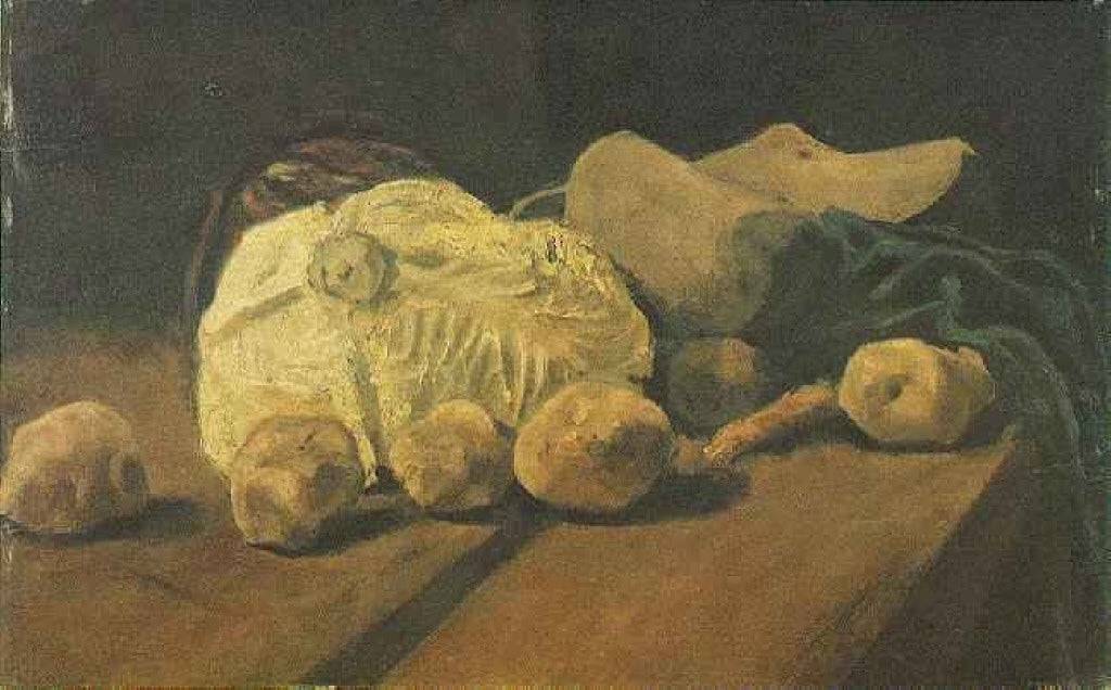 Still Life with Cabbage and Clogs - Vincent van Gogh