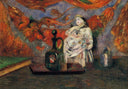 Still life with carafe and ceramic figure by Paul Gauguin — hand-painted eco oil painting reproduction on canvas