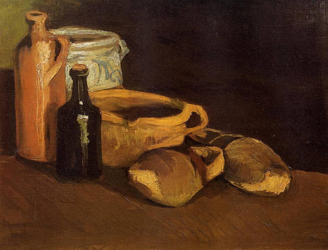 Still Life with Clogs and Pots by Vincent van Gogh — hand-painted photography oil painting reproduction on canvas