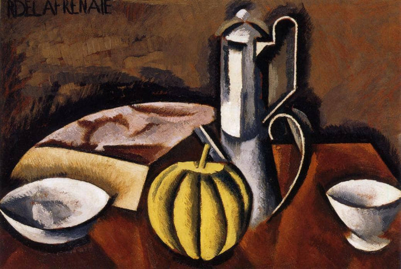 Still Life with Coffee Pot and Melon on gallery wrap