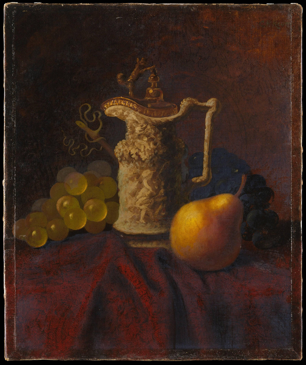 Still Life with Ewer and Fruit by Cadurcis Plantagenet Ream — hand-painted photography oil painting reproduction on canvas