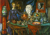 Still Life with Female Figure by Ilya Mashkov — hand-painted eco oil painting reproduction on canvas
