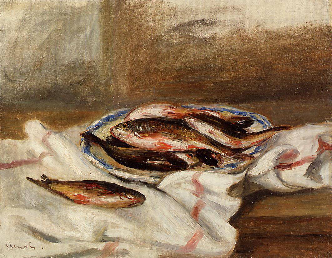 Still Life with Fish - Pierre-Auguste Renoir