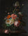 Still Life with Flowers on a Marble Slab in hallway