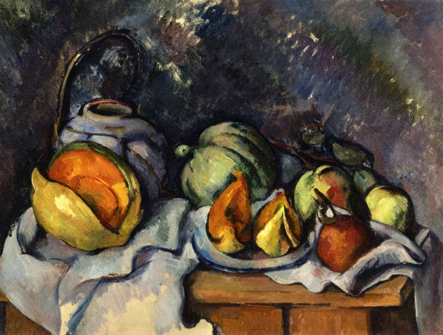 Still Life with Fruit and a Ginger Pot - Paul Cezanne