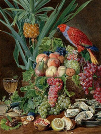Still Life with Fruit and Parrot