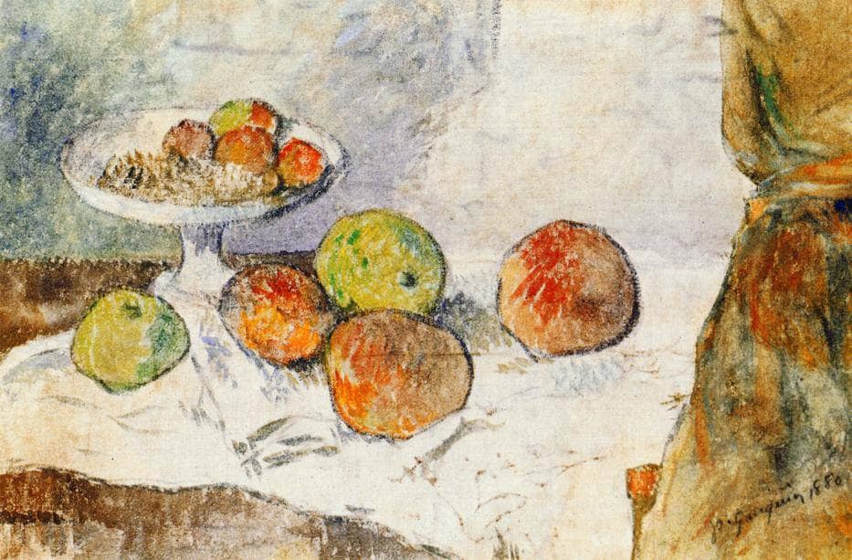 Still life with fruit plate