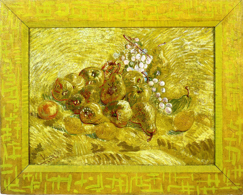 Still life with grapes,pears and lemons on gallery wrap