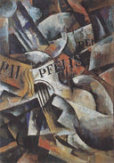 Still Life with Guitar by Lyubov Popova — hand-painted abstract oil painting reproduction on canvas