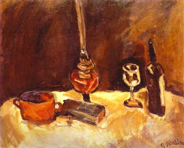 Still Life with Lamp by Chaim Soutine — hand-painted eco oil painting reproduction on canvas