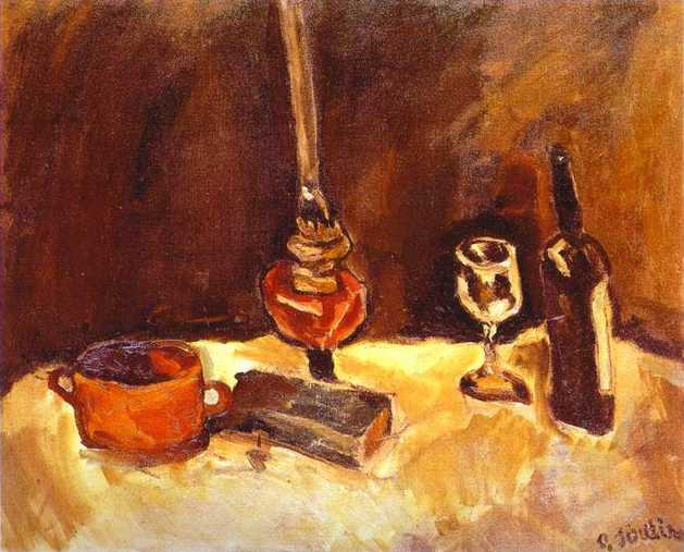 Still Life with Lamp - Chaim Soutine