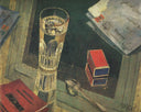 Still Life with Letters by Kuzma Petrov-Vodkin — life oil painting wall art, Symbolism