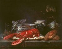 Still Life with Lobster by Anne Vallayer-Coster — hand-painted animal oil painting reproduction on canvas