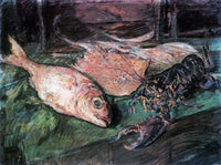 Still Life with Lobster by Konstantin Korovin — hand-painted animal oil painting reproduction on canvas