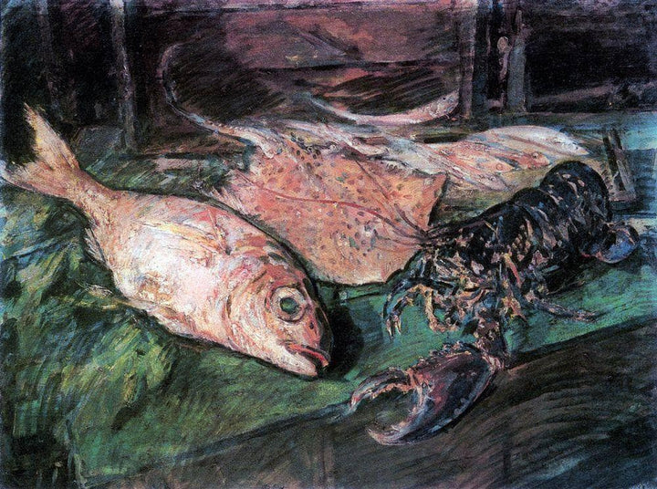 Still Life with Lobster by Konstantin Korovin — hand-painted animal oil painting reproduction on canvas