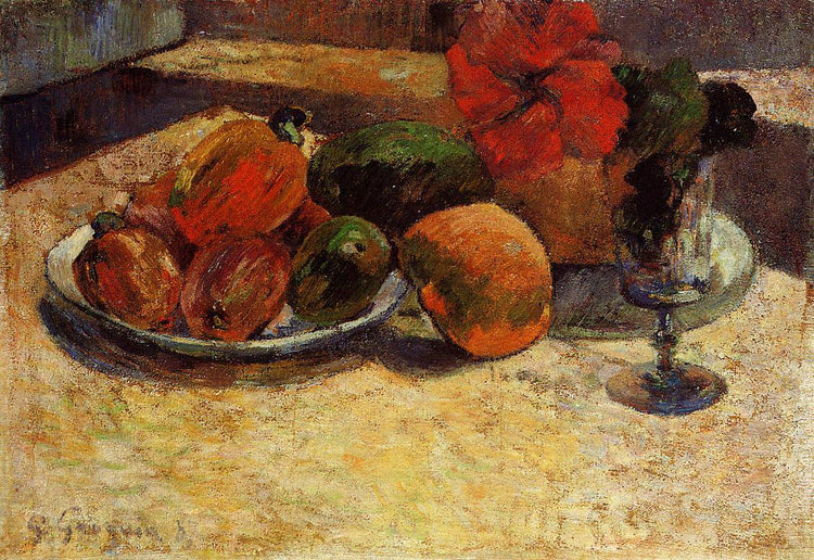 Still life with mangoes and hibiscus - Paul Gauguin