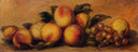 Still Life with Peaches and Grapes by Pierre-Auguste Renoir, fruit oil painting wall art, Impressionism