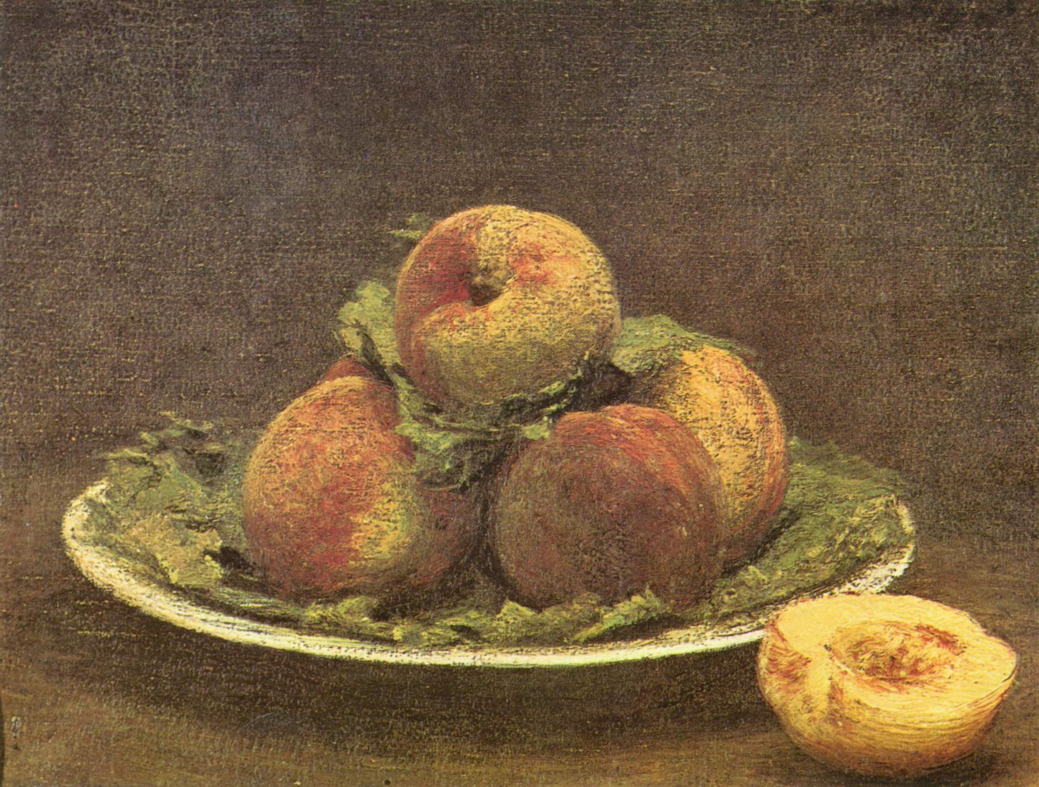 Still Life with Peaches - Henri Fantin-Latour