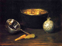 Still Life with Pepper and Carrot by William Merritt Chase — hand-painted photography oil painting reproduction on canvas