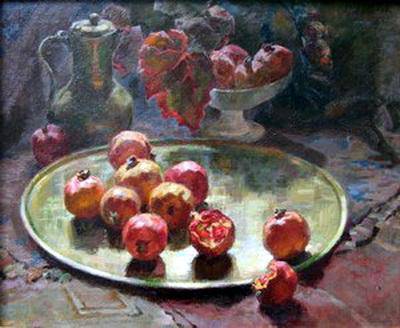 Still life with pomegranates - Ilya Mashkov