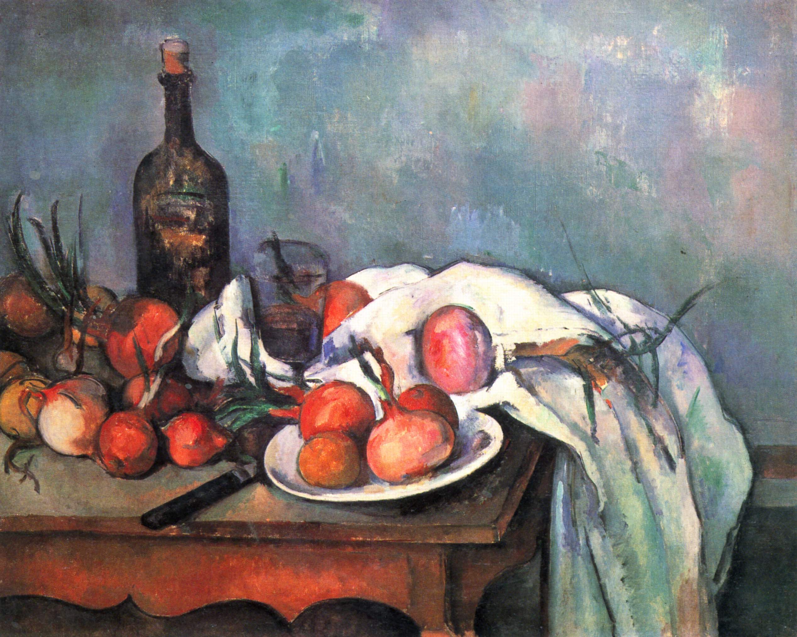 Still Life with Red Onions - Paul Cezanne