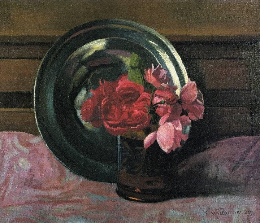 Still Life with Roses by Felix Vallotton — hand-painted botanical oil painting reproduction on canvas