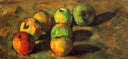 Still life with seven apples by Paul Cezanne, fruit oil painting wall art, Impressionism