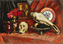 Still Life with Skull by Ilya Mashkov — fruit oil painting wall art, Post Impressionism