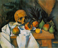 Still Life with Skull by Paul Cezanne — hand-painted photography oil painting reproduction on canvas