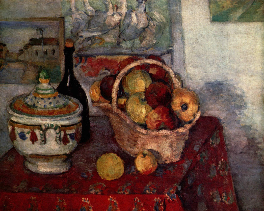 Still Life with Soup Tureen by Paul Cezanne — hand-painted photography oil painting reproduction on canvas