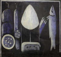 Still life with sugar candy (part of signboard in Didube) by Niko Pirosmani — hand-painted animal oil painting reproduction on canvas
