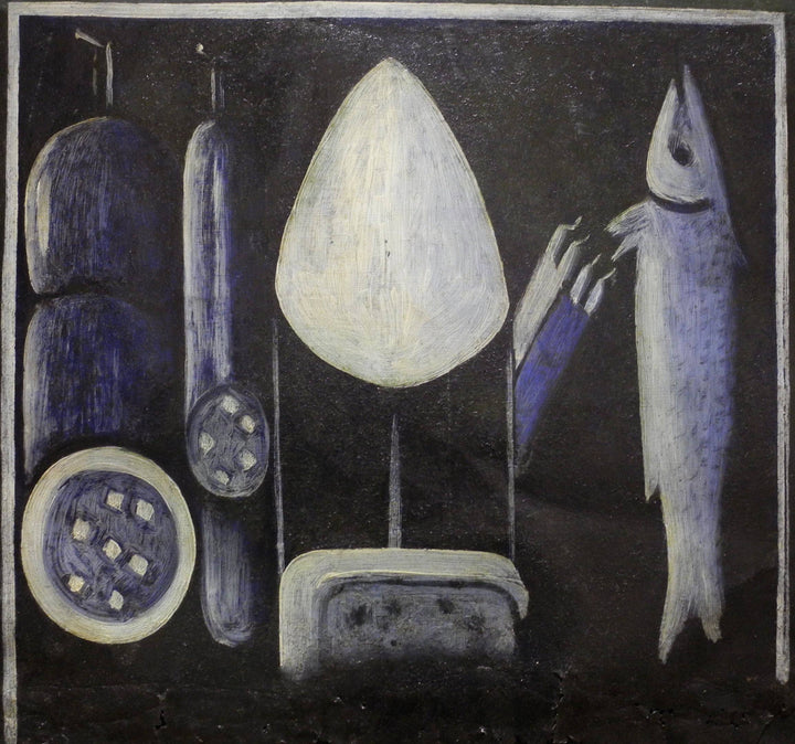 Still life with sugar candy (part of signboard in Didube) by Niko Pirosmani — hand-painted animal oil painting reproduction on canvas