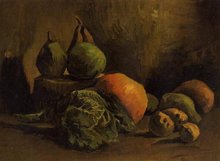 Still Life with Vegetables and Fruit by Vincent van Gogh — hand-painted photography oil painting reproduction on canvas