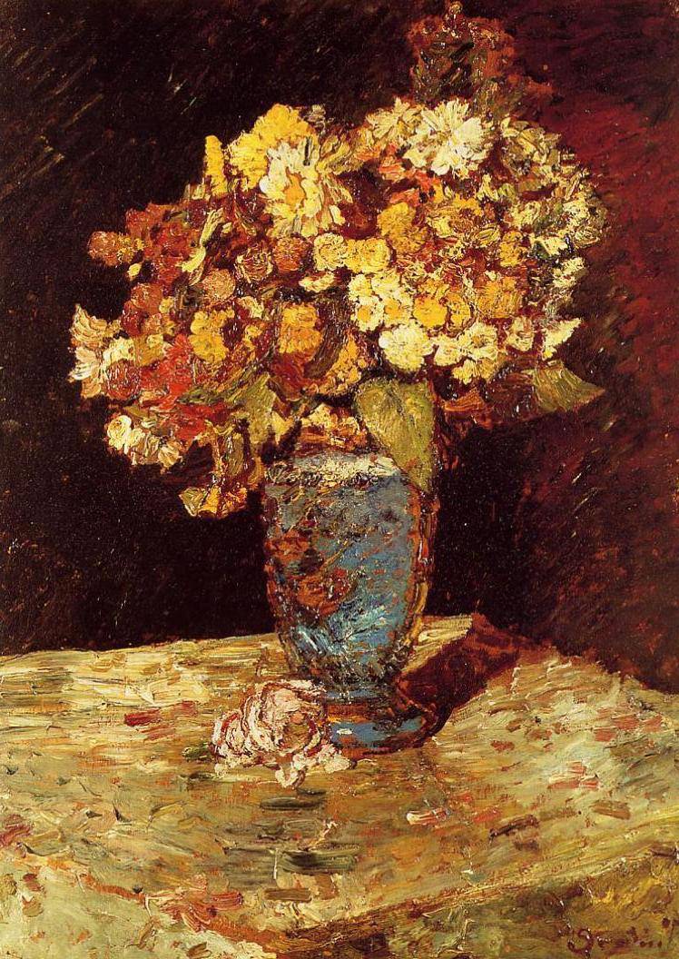 Still Life with Wild and Garden Flowers - Adolphe Joseph Thomas Monticelli