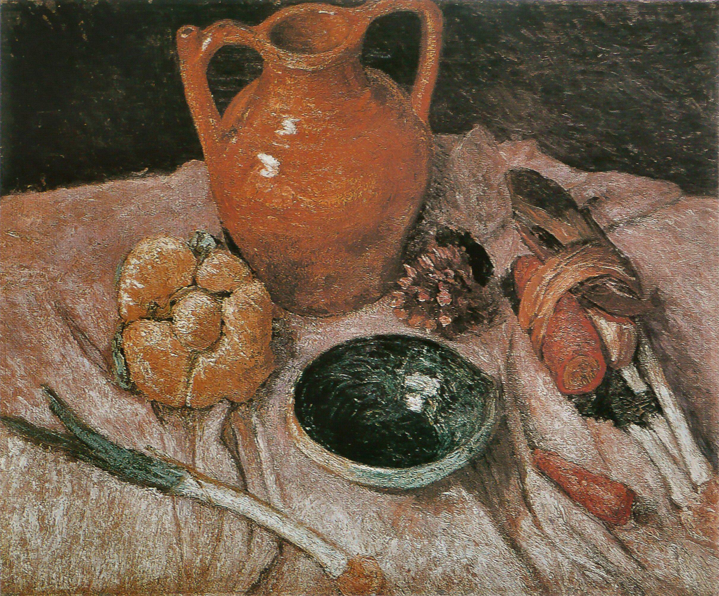 Still life with yellow jug - Paula Modersohn-Becker