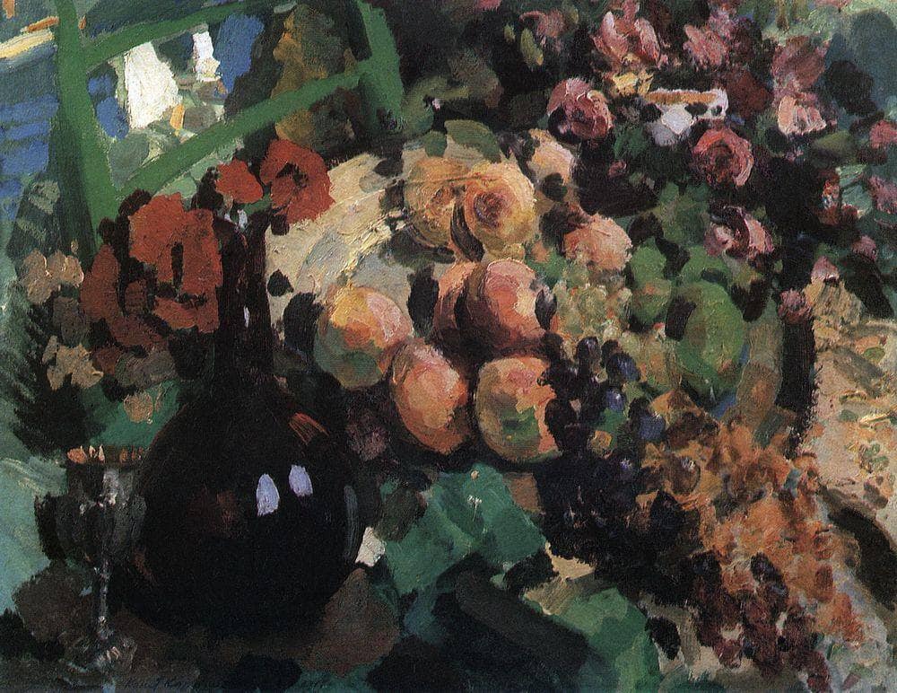 Still life by Konstantin Korovin — hand-painted botanical oil painting reproduction on canvas