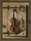 Still LifeâViolin and Music by William Michael Harnett — hand-painted still oil painting reproduction on canvas
